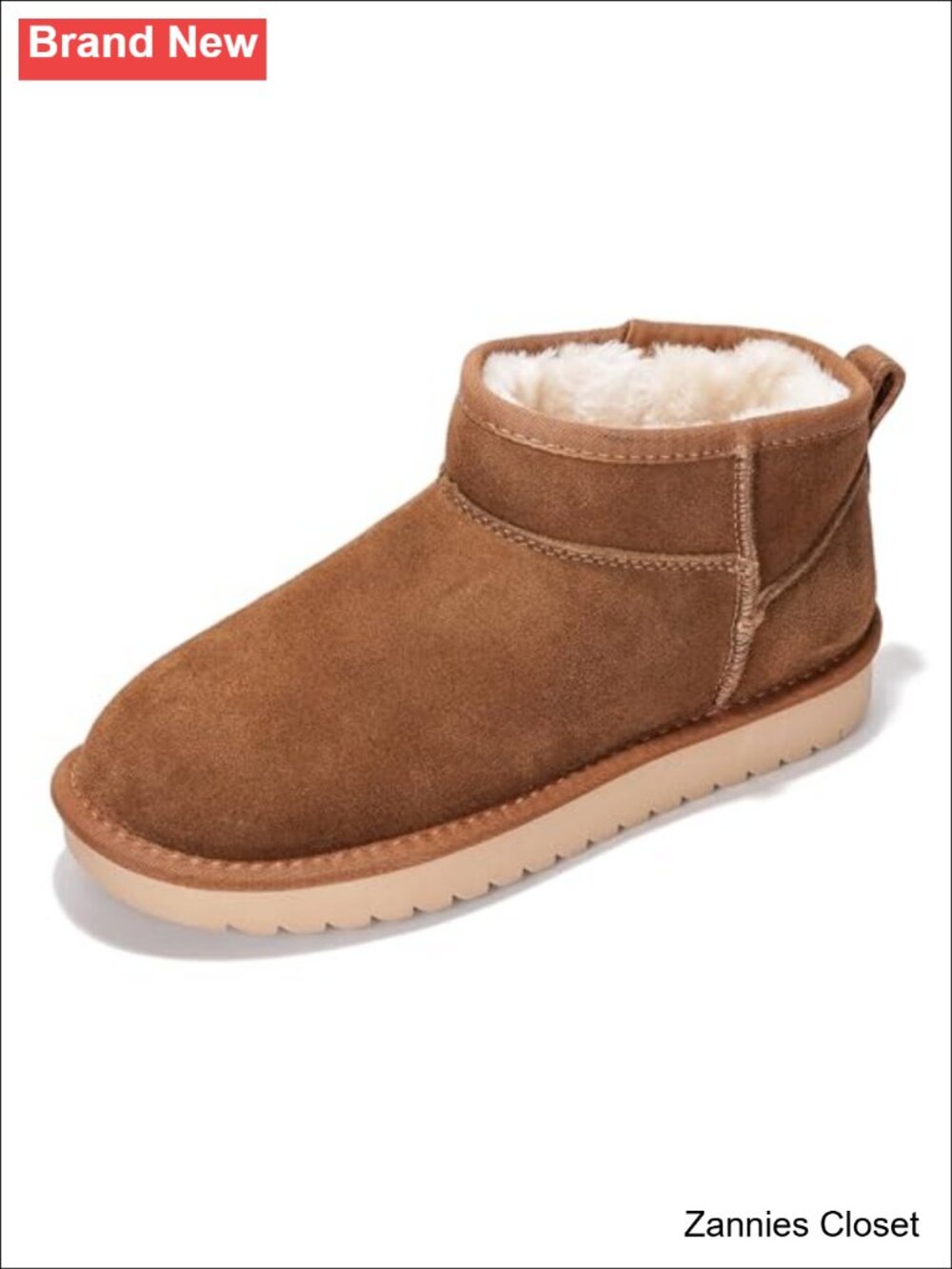 ✨ Project Cloud Genuine Leather Ankle Booties Faux Fur Lined Winter Boots for